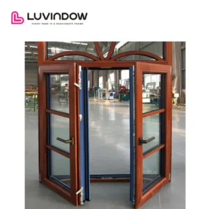 Arch Top Aluminium Wood Casement French Window