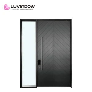 Front Pivot Glass Door With Sidelite