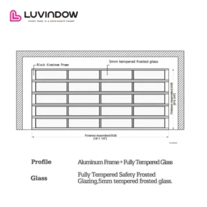 Grille Glass Aluminum Garage Door